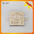 MB305 New Square Embossed Metal Plate Logo Tag For Cap Logo Label Gold Color